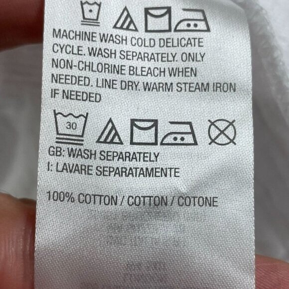 Belle Beach Cotton Gauze White Hoodie Half-Zip Medium a0171 - Picture 3 of 7